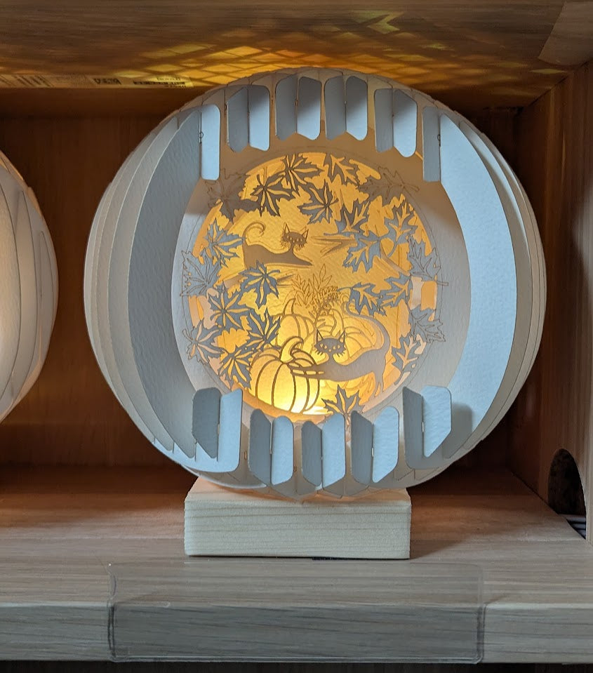 38-Fall Leaves  Paper Globe
