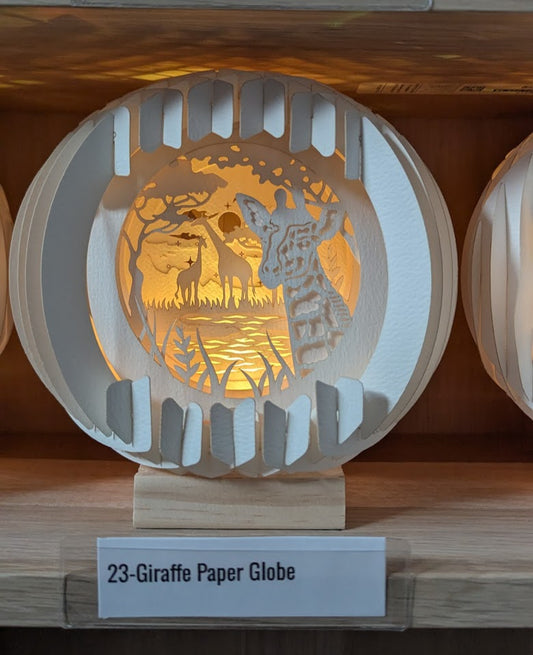 23-Giraffe Paper Globe