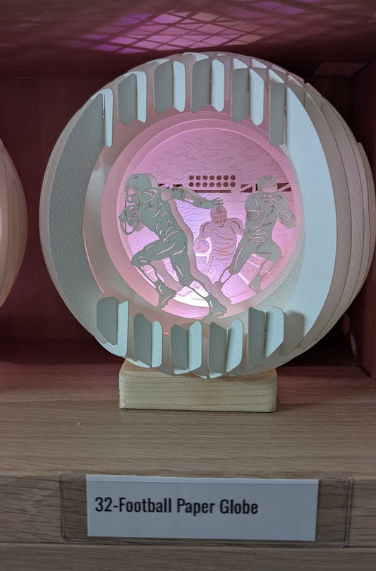 32-Football Paper Globe