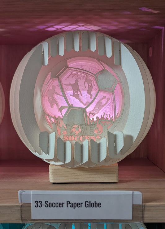 33-Soccer Paper Globe