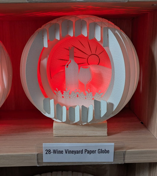 28-Wine Vineyard Paper Globe