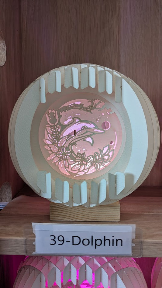 39-Dolphin  Paper Globe