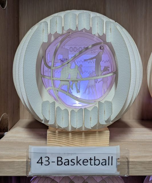 43-Basketball Paper Globe