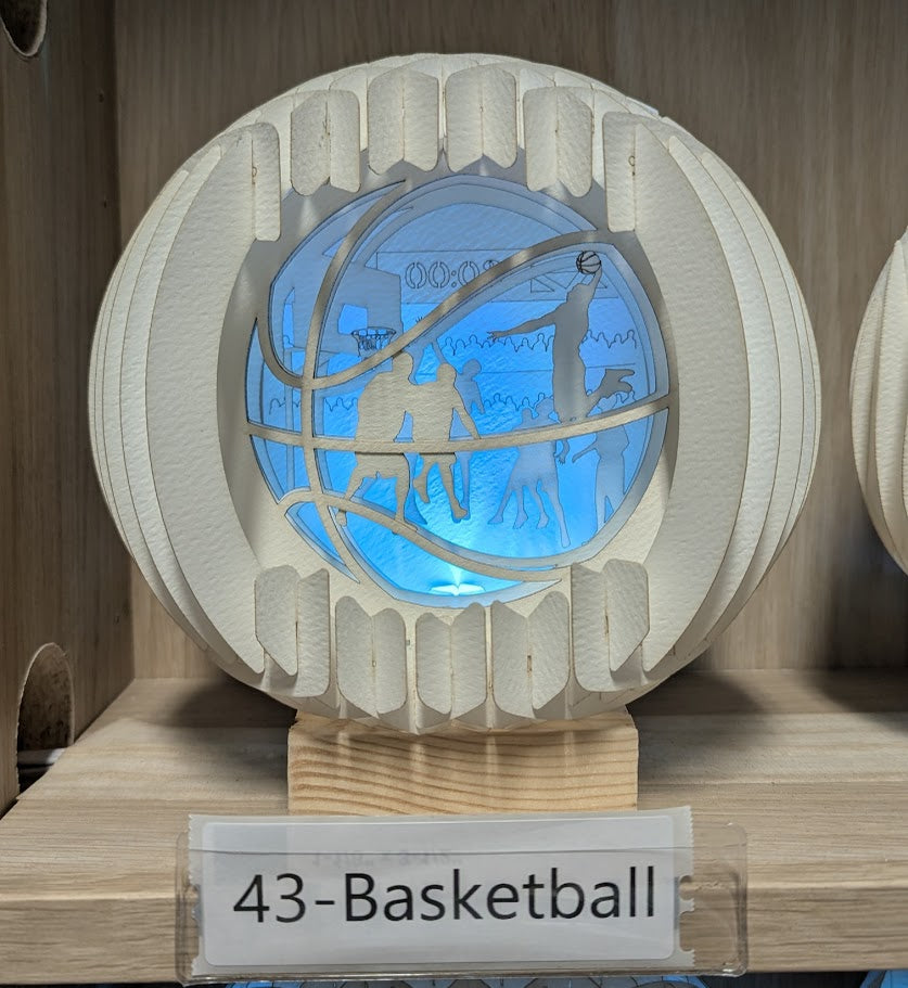 43-Basketball Paper Globe