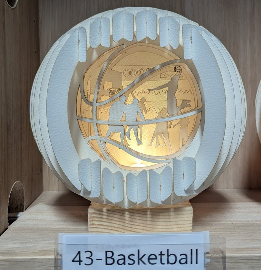 43-Basketball Paper Globe