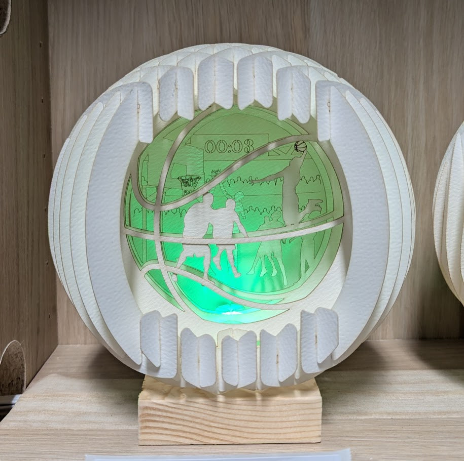 43-Basketball Paper Globe