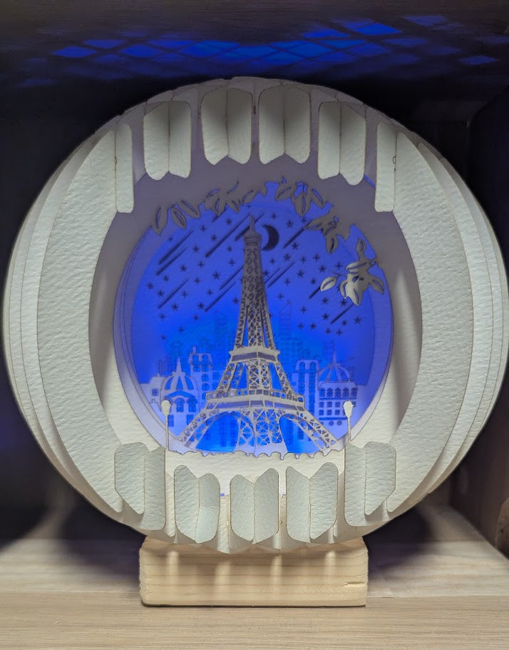 44-Eiffel Tower Paper Globe