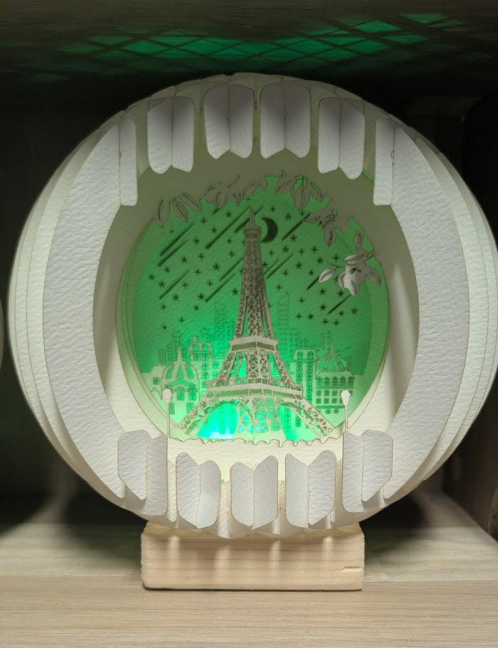 44-Eiffel Tower Paper Globe