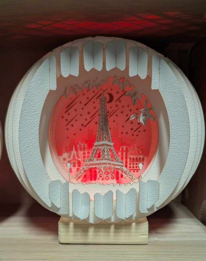 44-Eiffel Tower Paper Globe