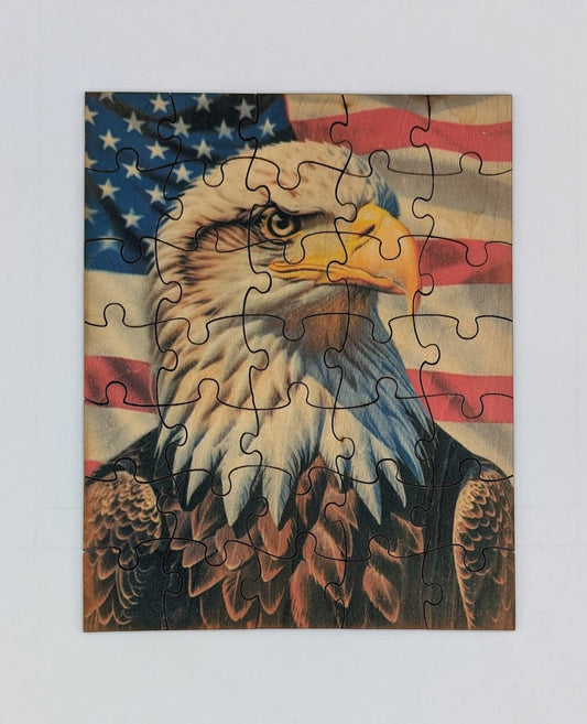 Patriotic Eagle 5.5"x6.9" 35 pc Puzzle