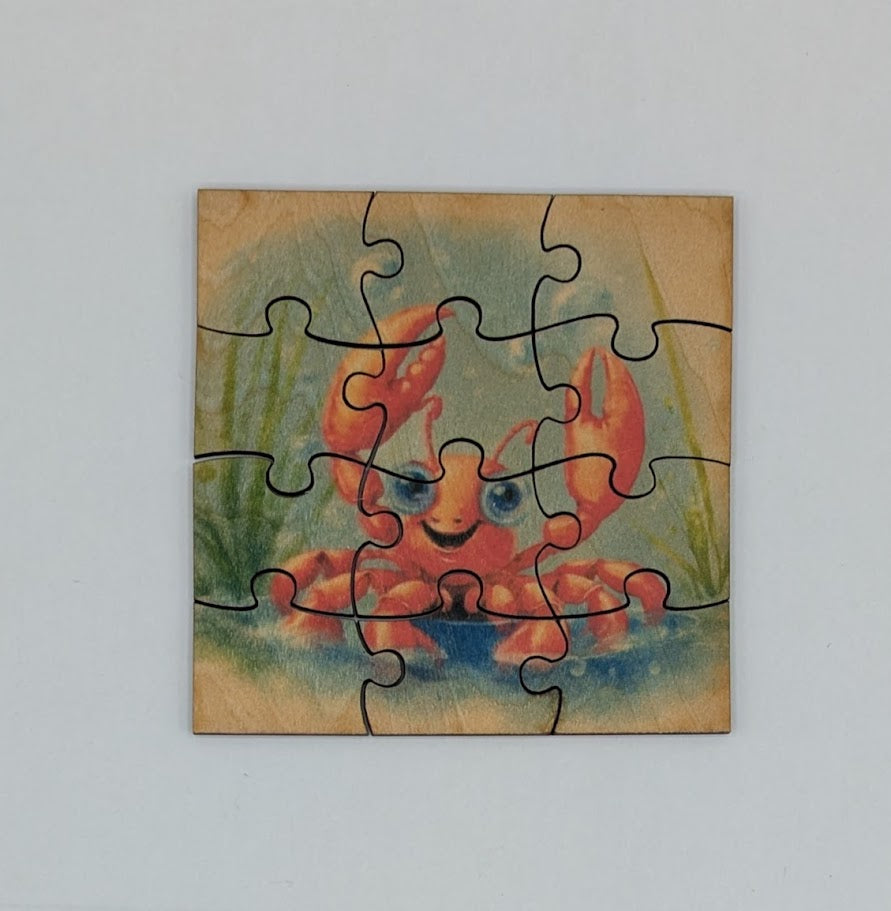 Happy Crab 3.5"x3.5"  12 pc Puzzle