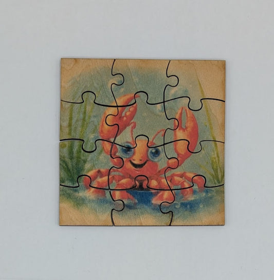 Happy Crab 3.5"x3.5"  12 pc Puzzle