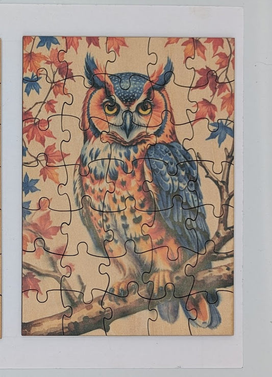 Patriotic Owl 5"x7" 35 pc Puzzle