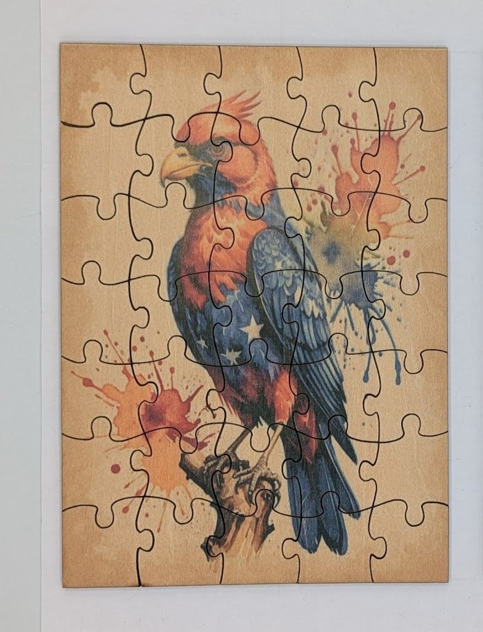 Patriotic Bird 5"x7" 35 pc Puzzle