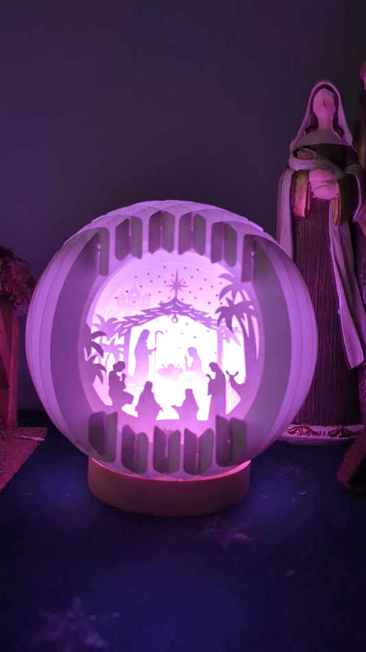 Paper Nativity Globe